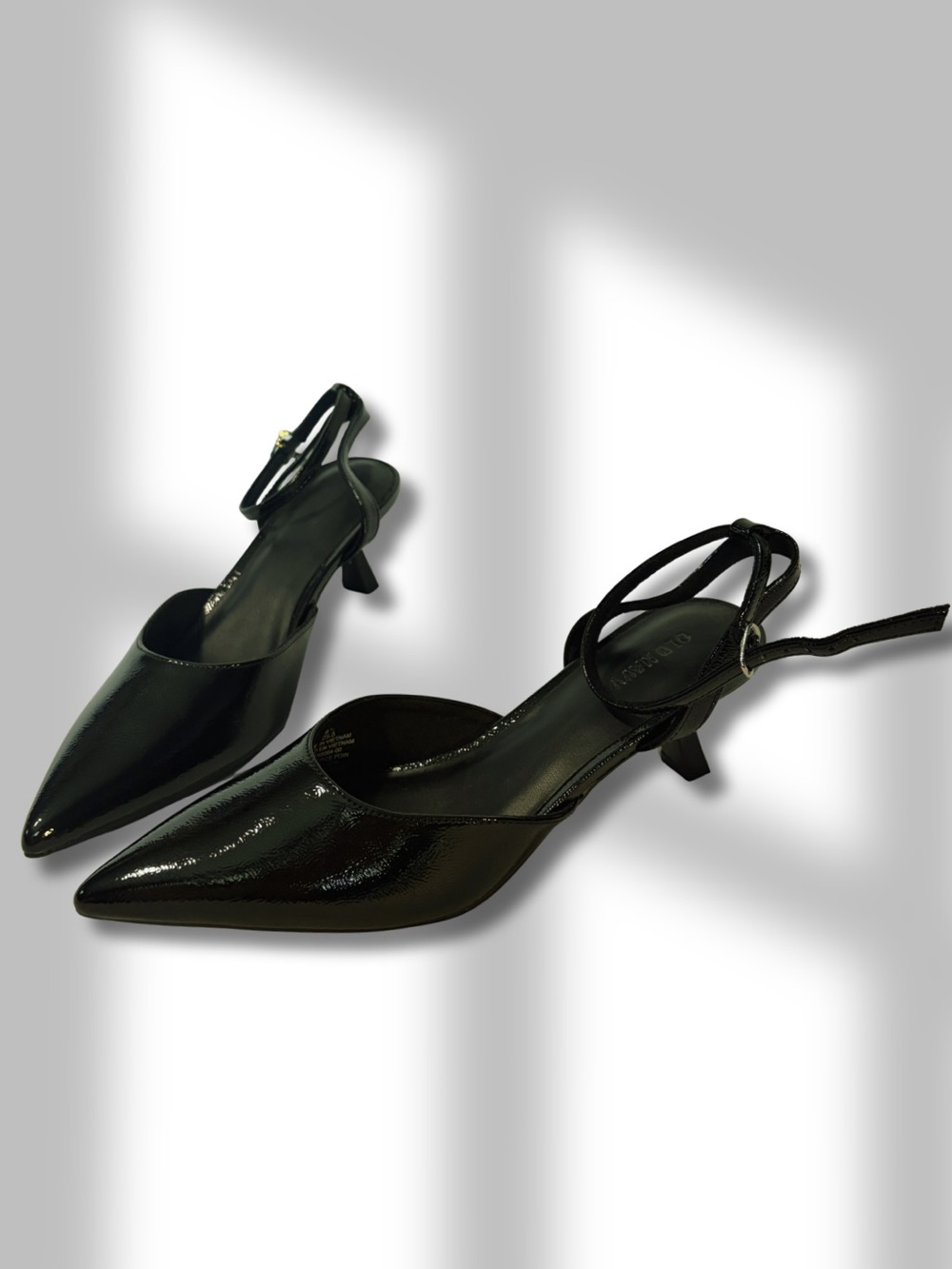 Old Navy Patent Leather Kitten Heel Slingbacks | Pointed Toe | NWOT | 8.5
